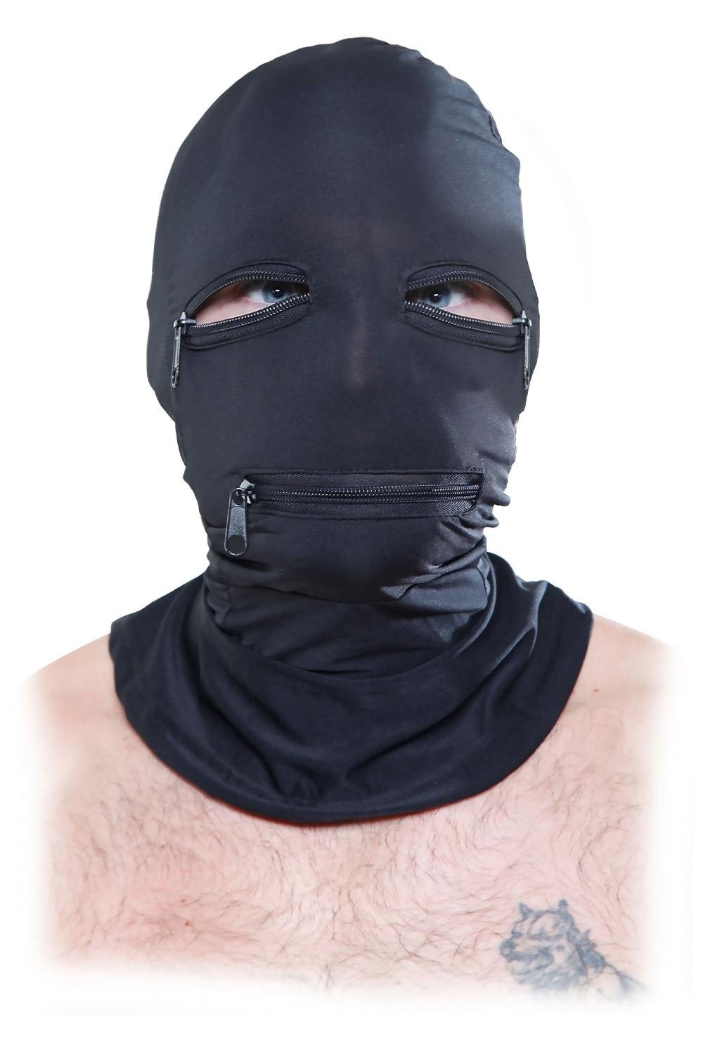 Маска-шолом на всю голову Pipedream Fetish Fantasy Zipper Face з блискавками One Size