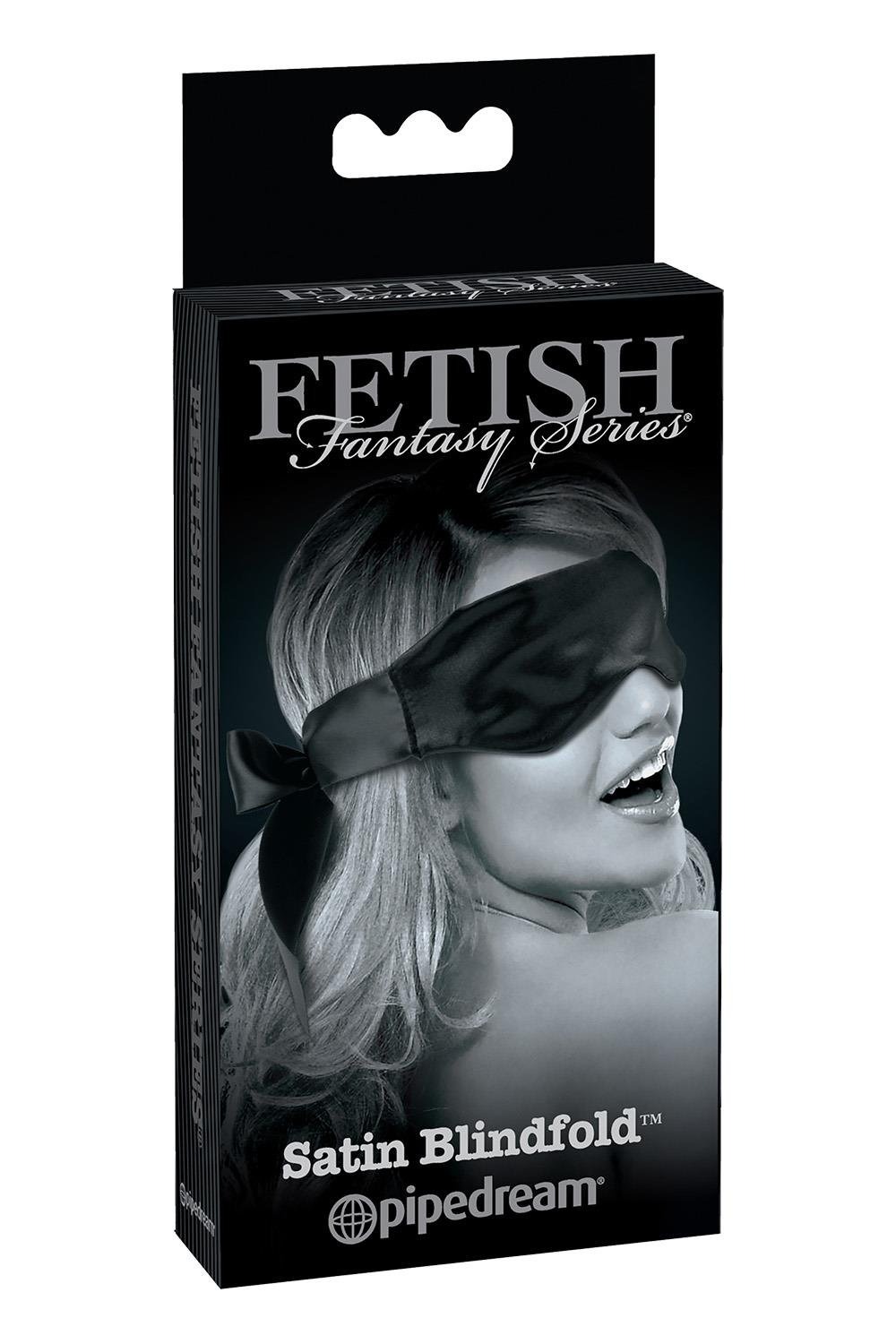 Атласная маска для игр БДСМ Pipedream Fetish Fantasy Series черного цвета