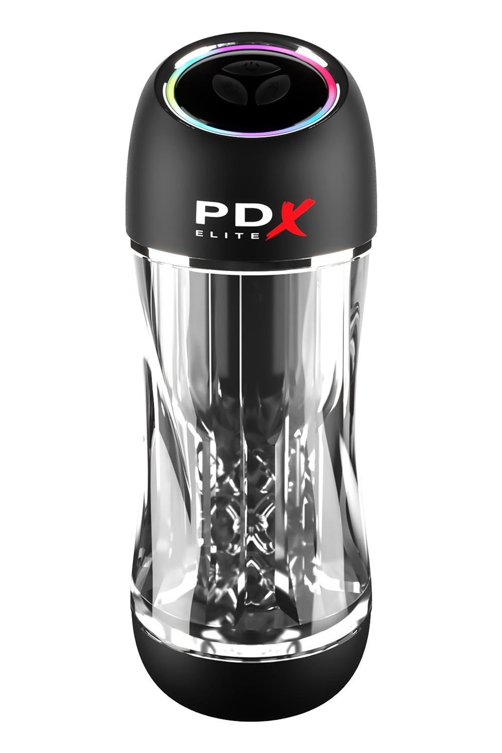 Мастурбатор Pipedream PDX Elit Viewtube Pro Clear с вибрацией и вакуумом, 23 см