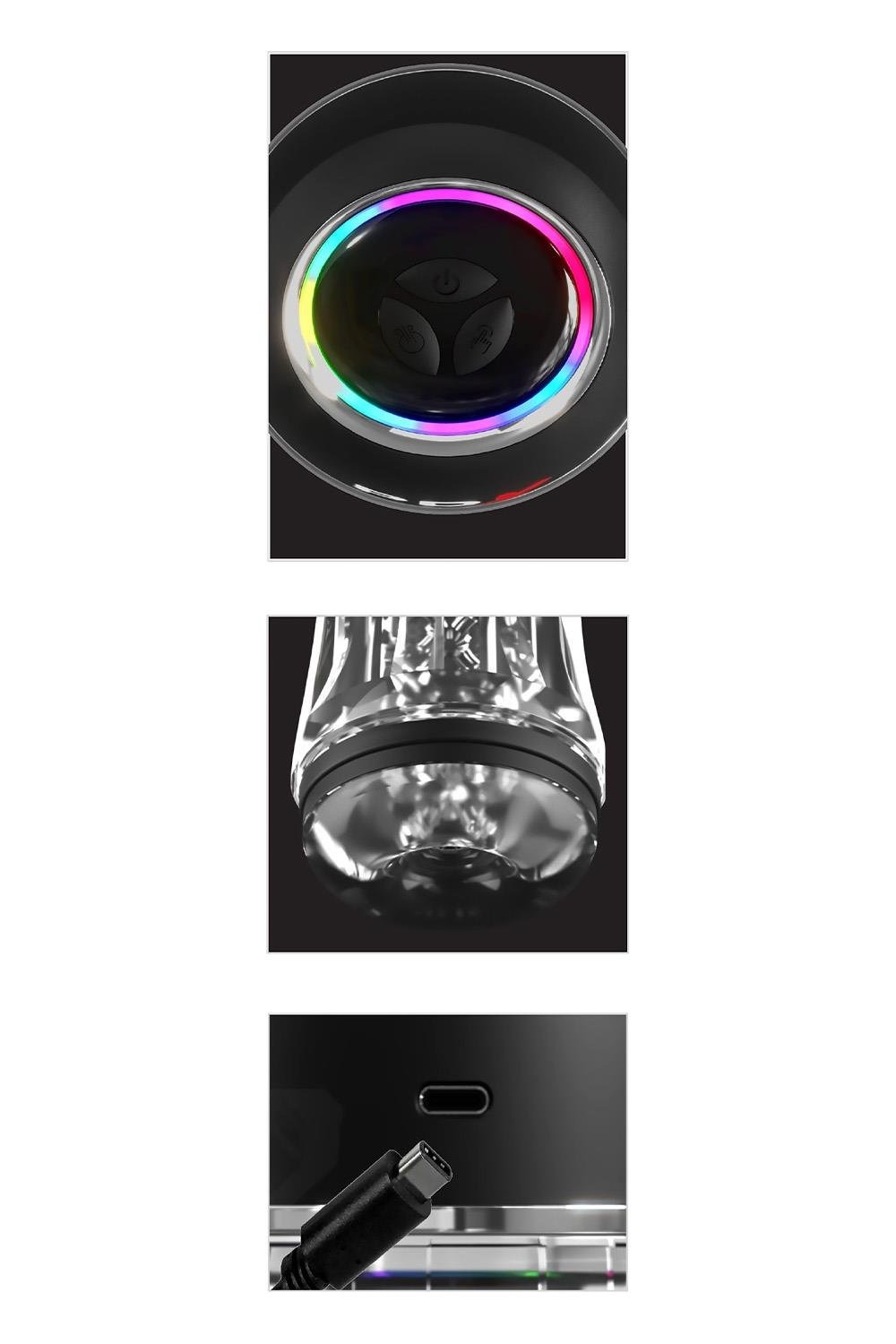 Мастурбатор Pipedream PDX Elit Viewtube Pro Clear с вибрацией и вакуумом, 23 см