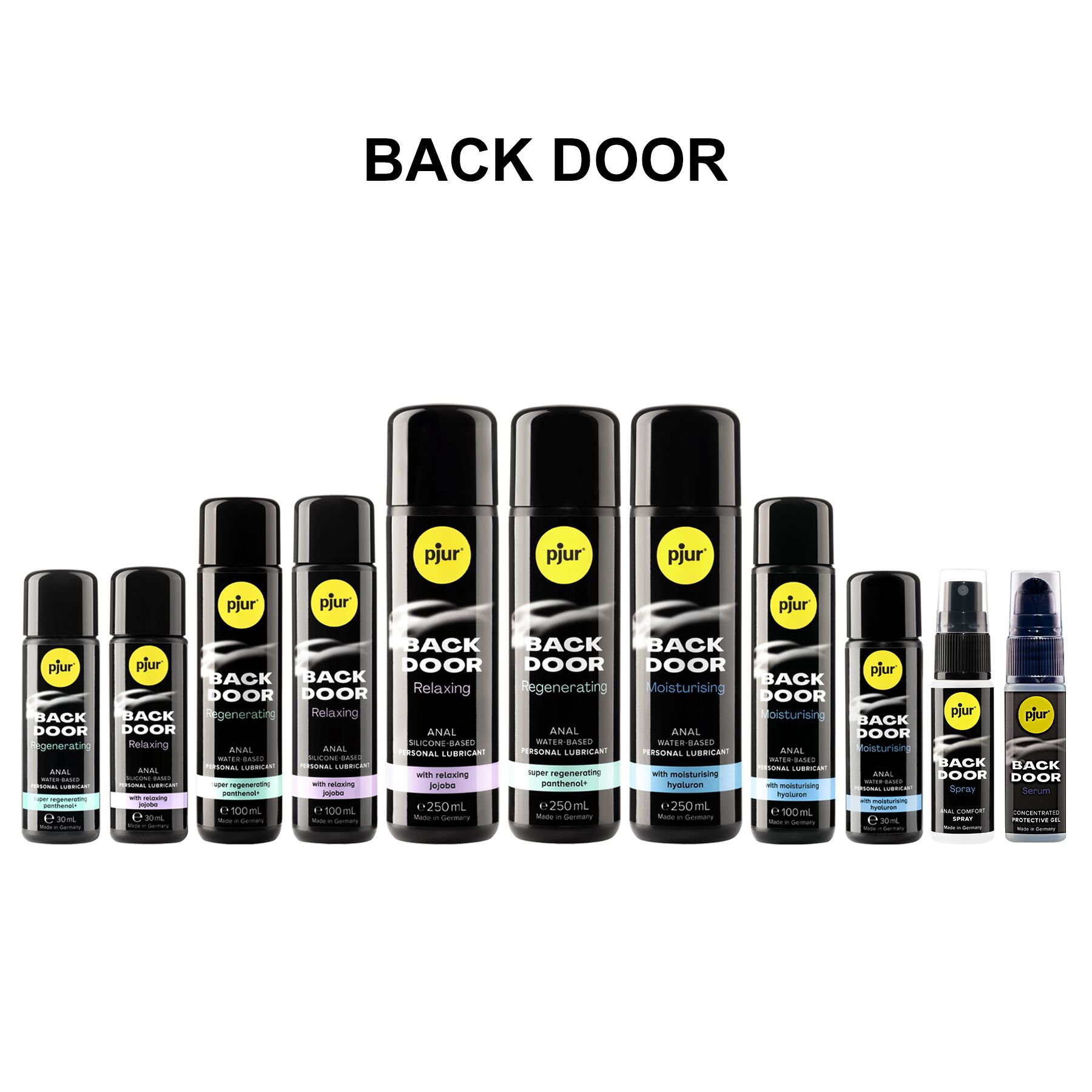 Анальный лубрикант pjur BACK DOOR Moisturising 250 мл, на водной основе, с гиалуроном, эффект силикона