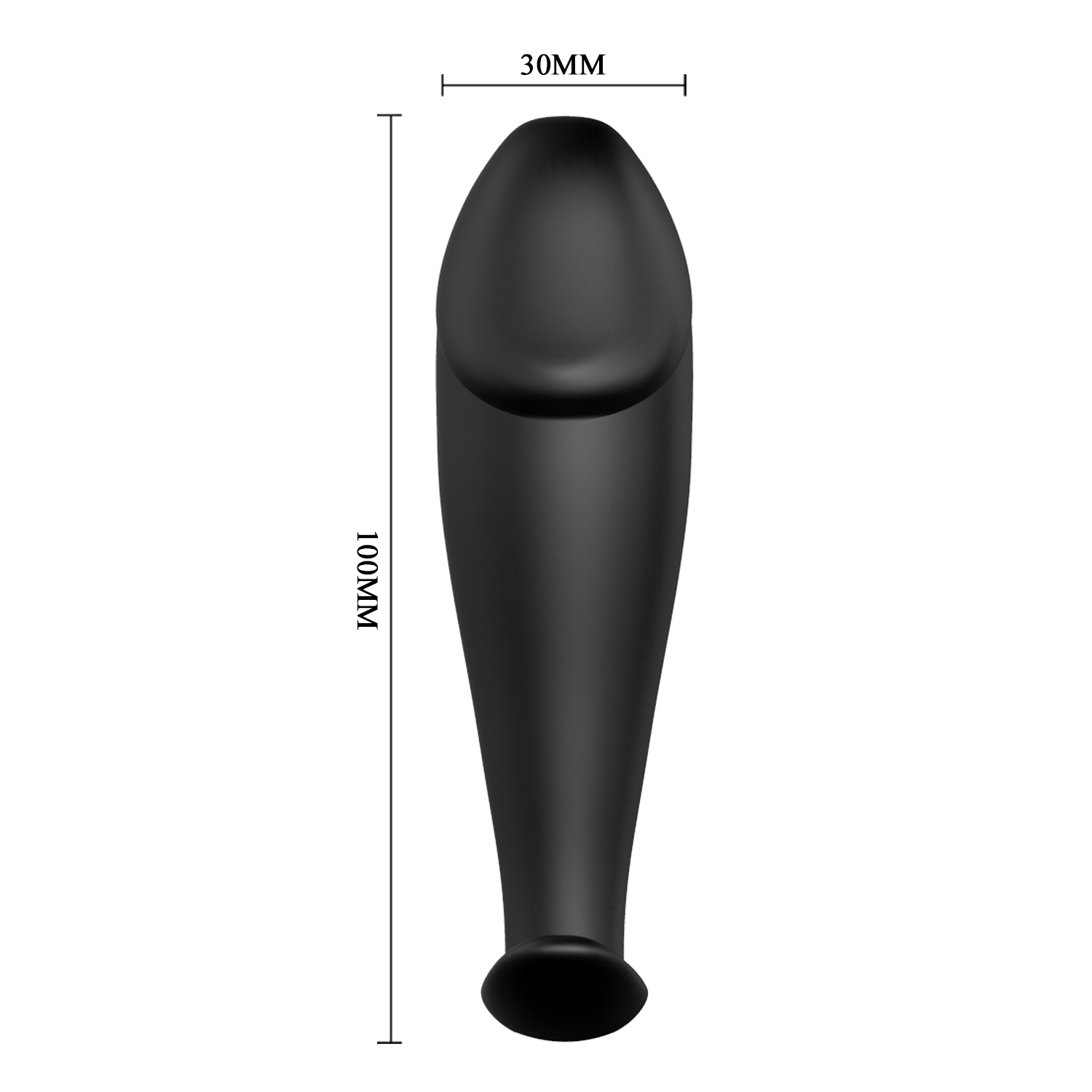 Анальна пробка силіконова Pretty Love Special Anal Stimulation, чорна, 10 х 3 см