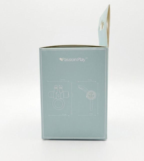 Эрекционное виброкольцо Passion Play с ушками для клитора, бирюзовое, 7.4 × 6.2 см
