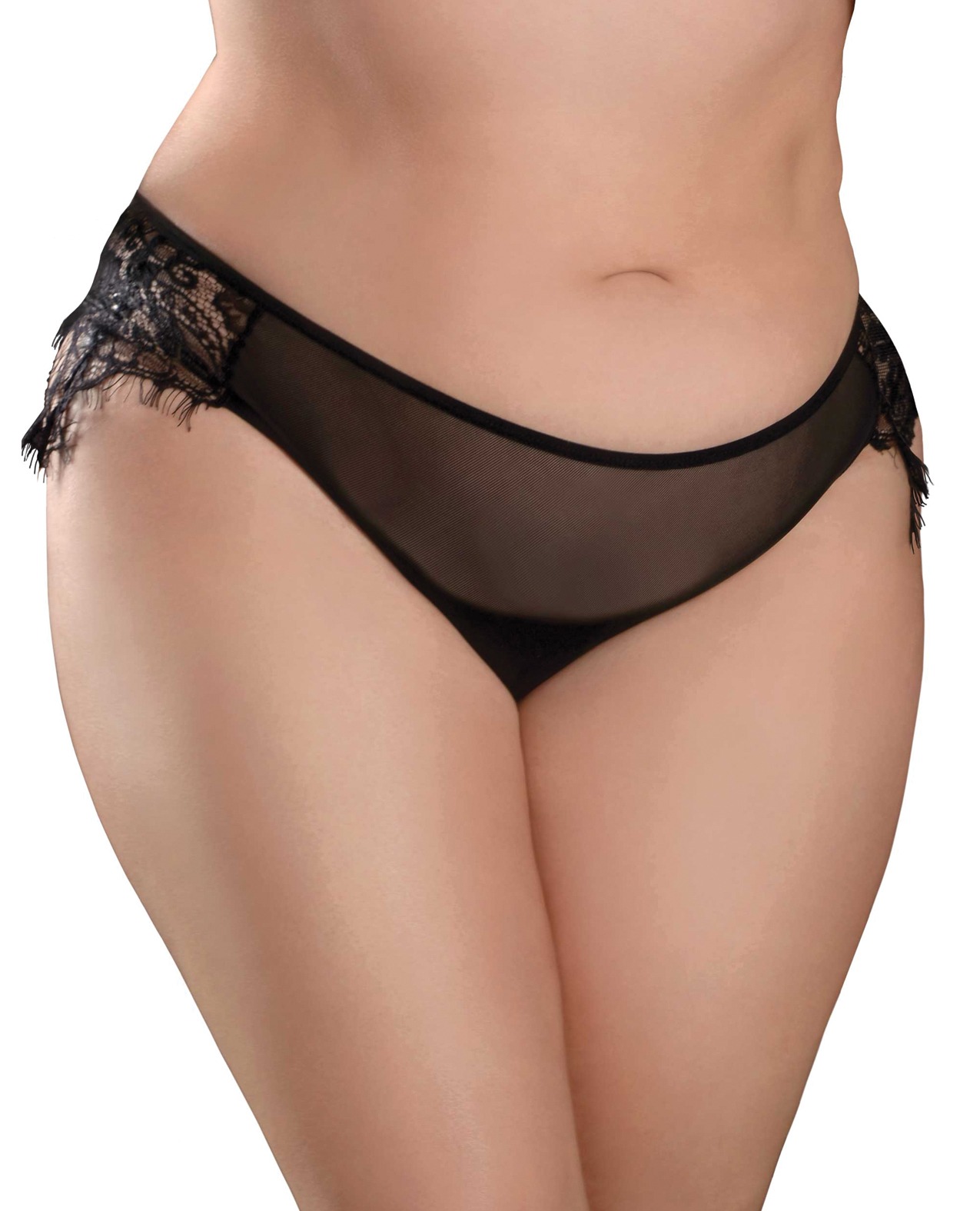 Вібратор в трусики Pipedream Hookup Panties Remote Princess зі знімною віброкулею, чорний, XL-XXL