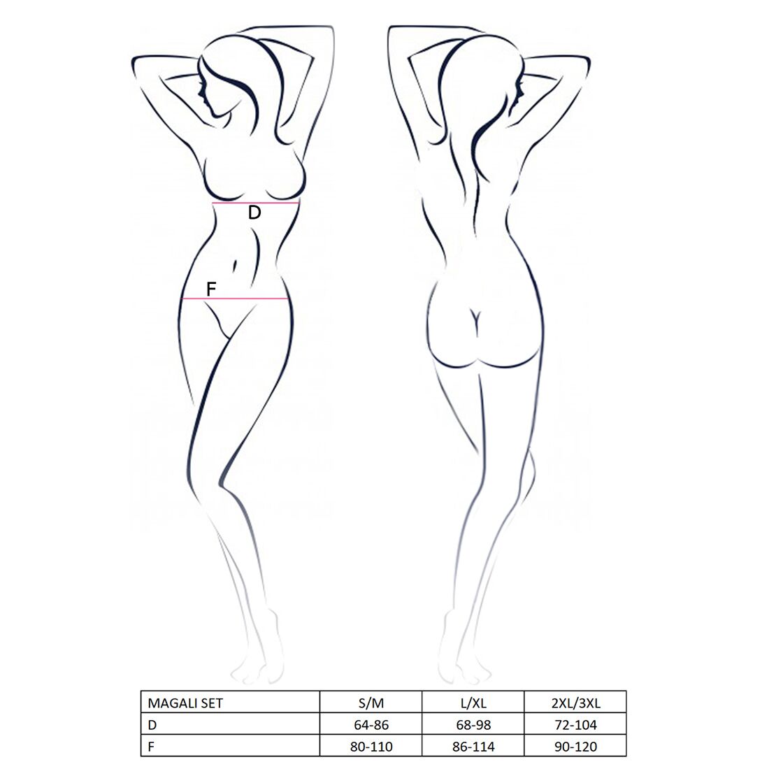 Комплект белья Passion Exclusive MAGALI SET OpenBra L/XL, red, стрэпы, лиф, трусики и пояс