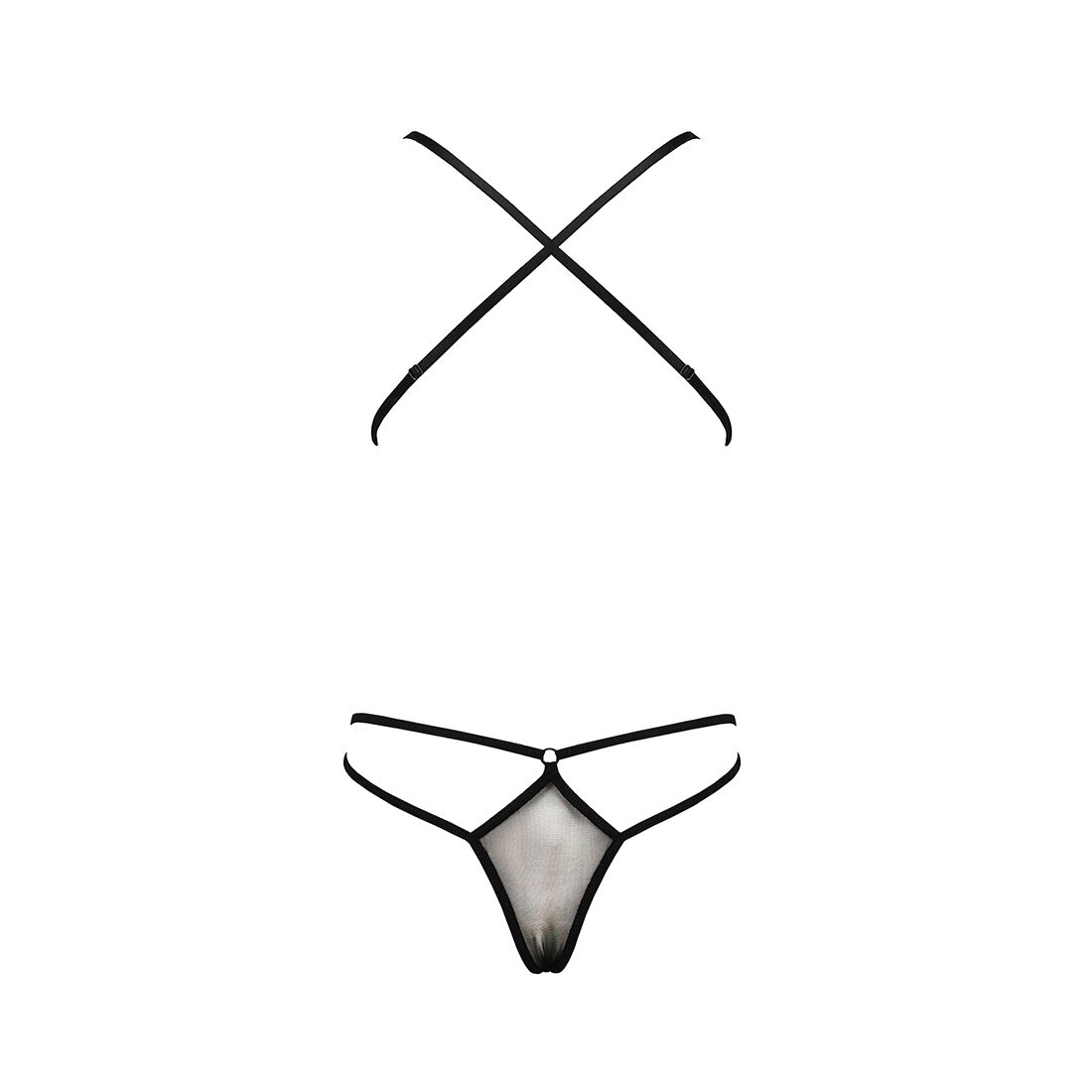 Боди монокини с декольте Passion ERZA BODY L/XL, black
