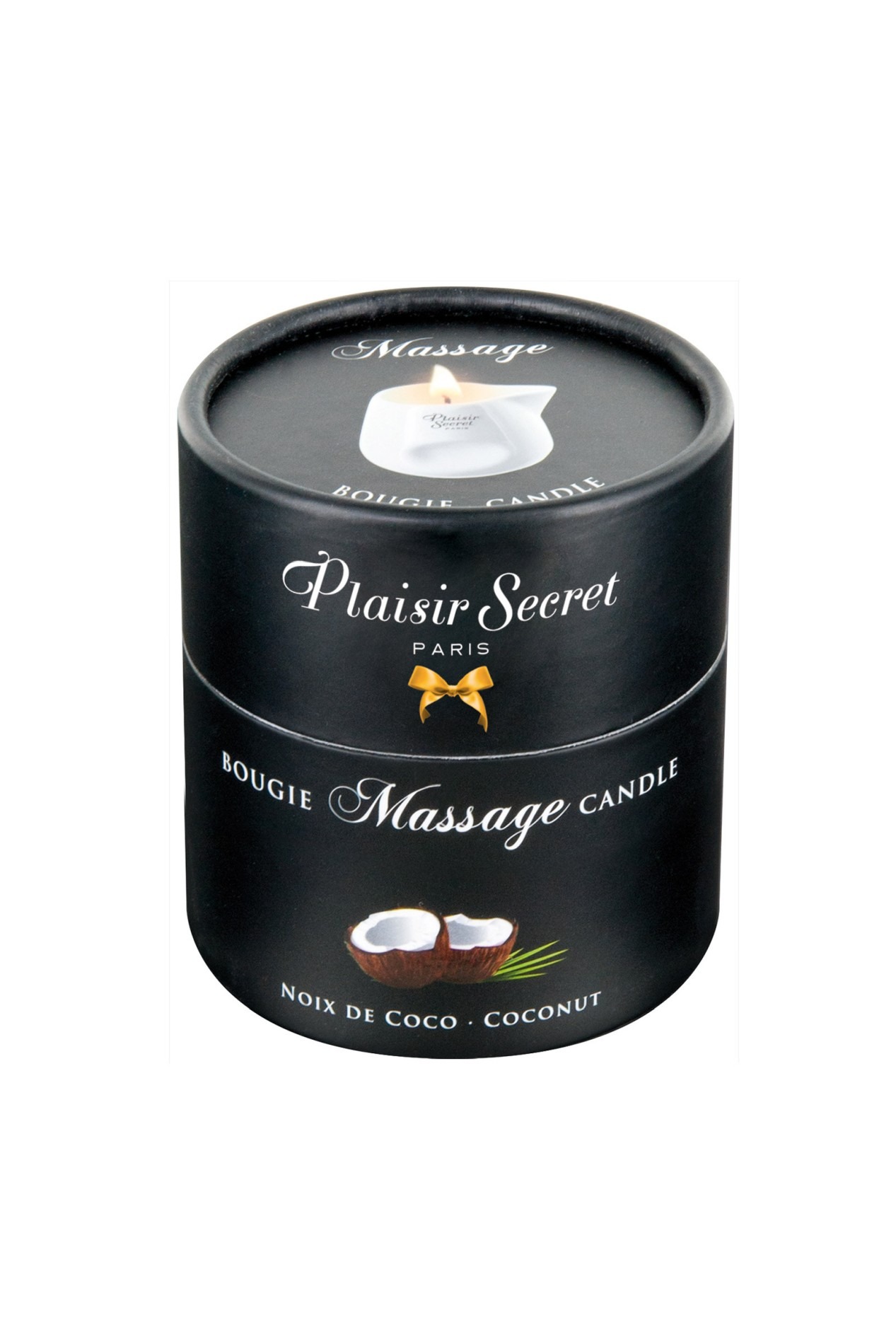 Масажна свічка Plaisir Secret Bougie Coconut з ароматом кокосу, 80 мл
