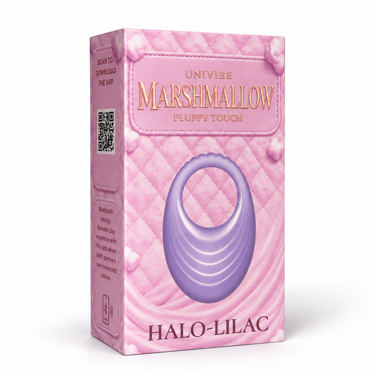 Виброкольцо UNIVIBE Halo Lilac с управлением через приложение, 9 режимов вибрации, фиолетовое