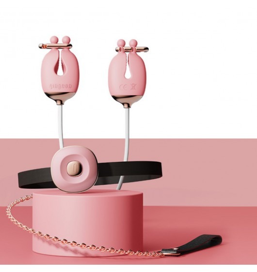 Затискачі для сосків з вібрацією Qingnan No.2 Vibrating Nipple Clamps Pink