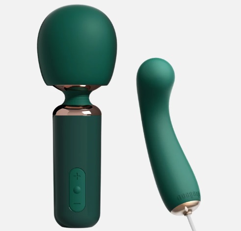 Вибратор-микрофон Qingnan No.5 Powerful Mini Wand Massager, зеленый