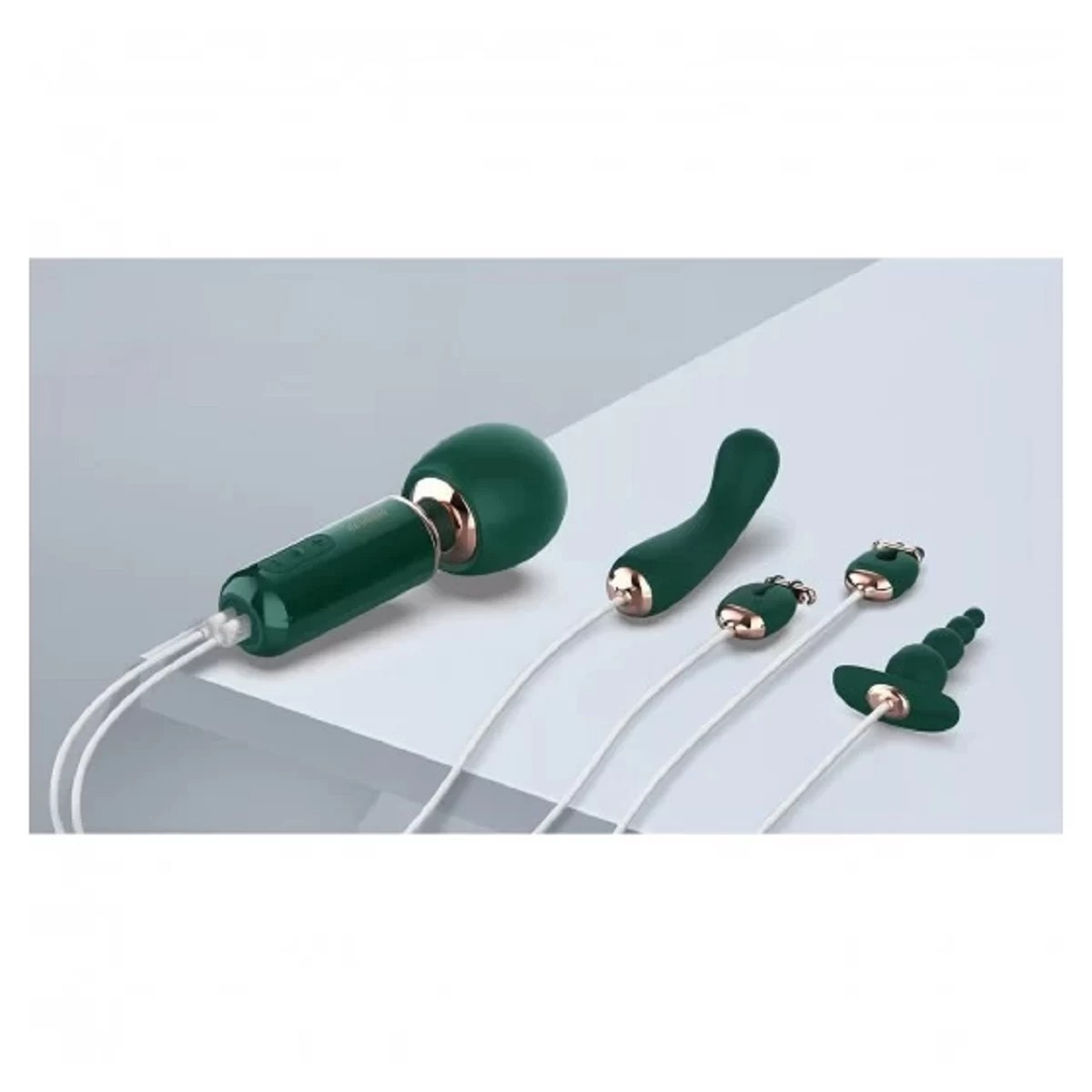 Вибратор-микрофон Qingnan No.5 Powerful Mini Wand Massager, зеленый