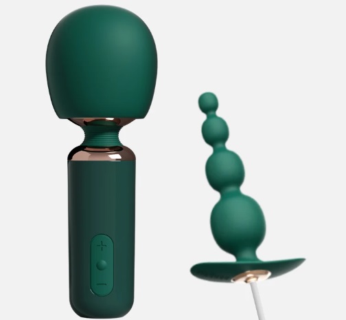 Вибратор-микрофон Qingnan No.5 Powerful Mini Wand Massager, зеленый