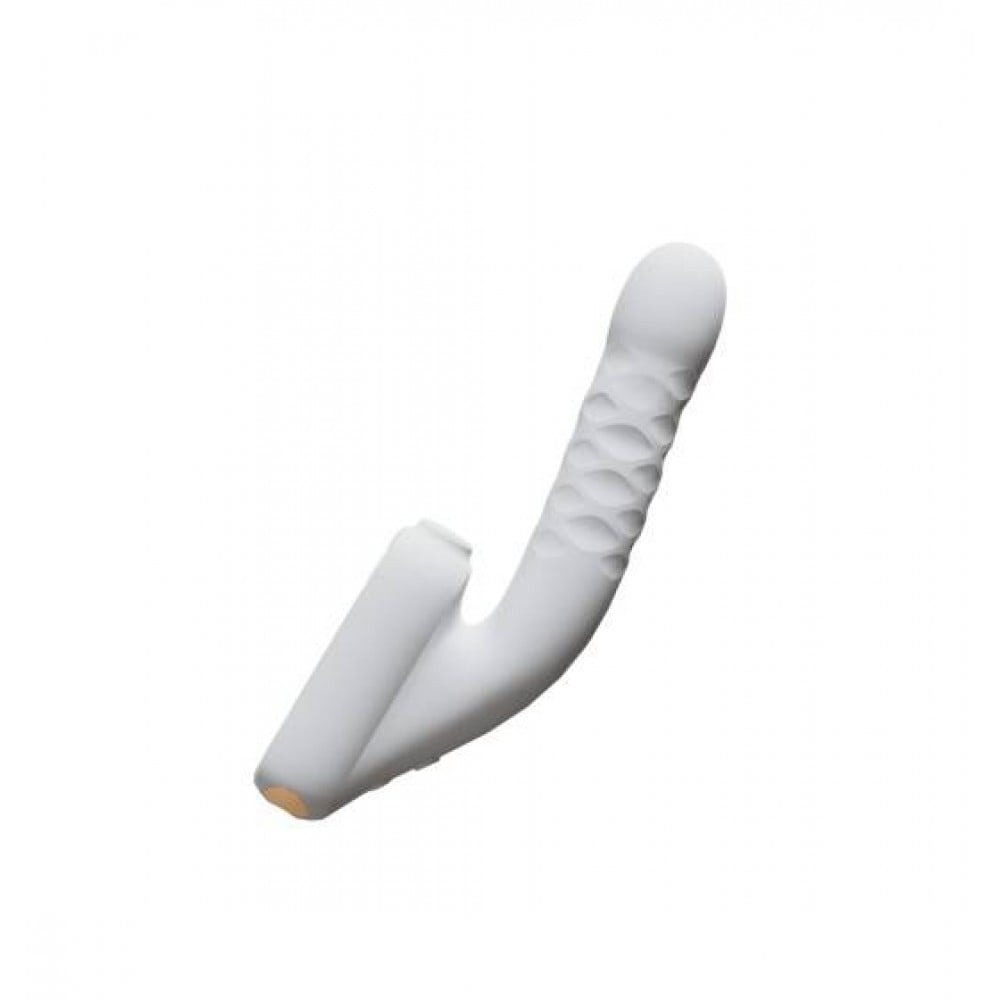 Безконтактний вібратор-стимулятор з фрикціями Qingnan No.7 Thrusting with Suction White