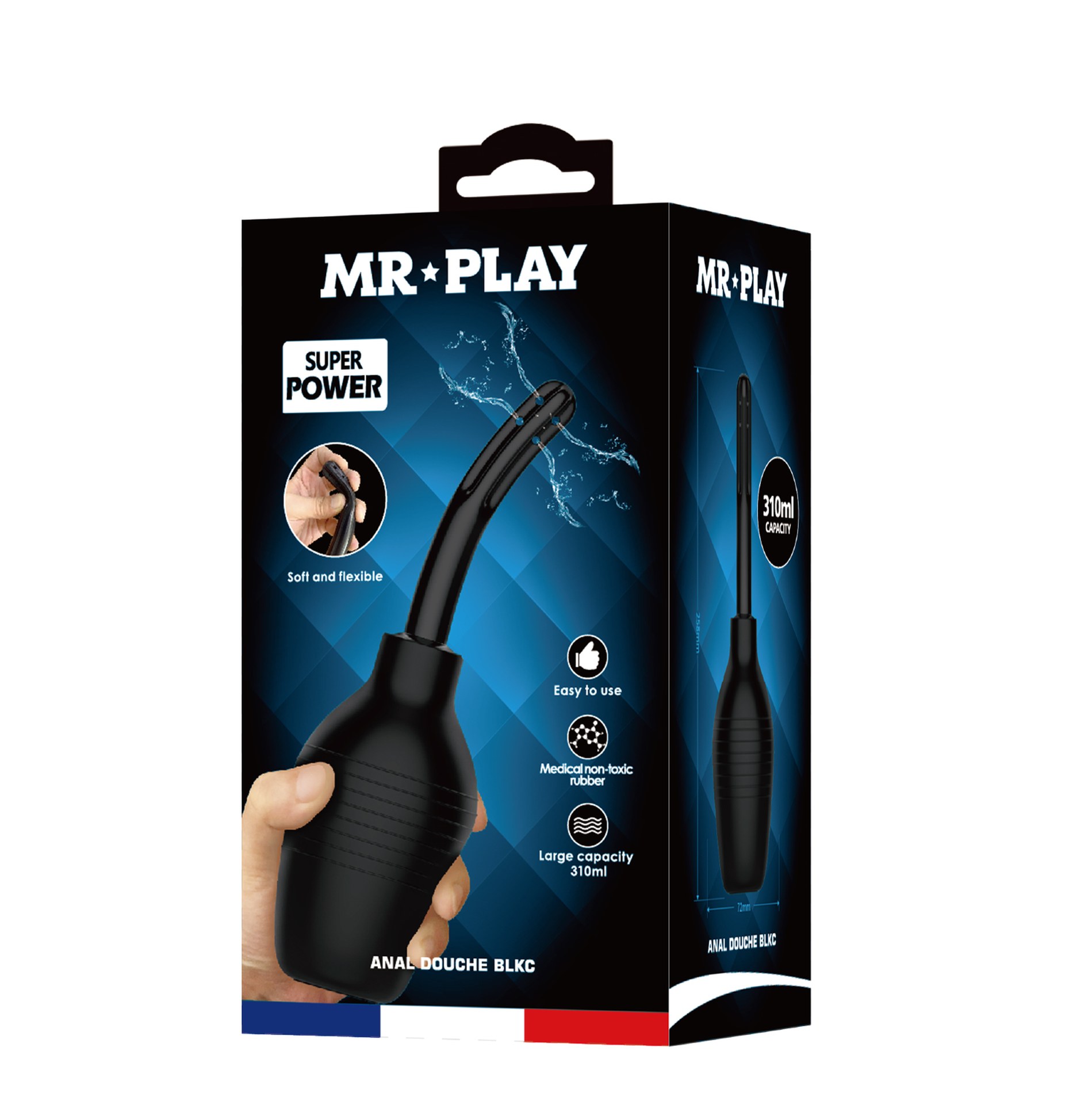 Анальний душ Pretty Love MR PLAY чорний, 310 мл