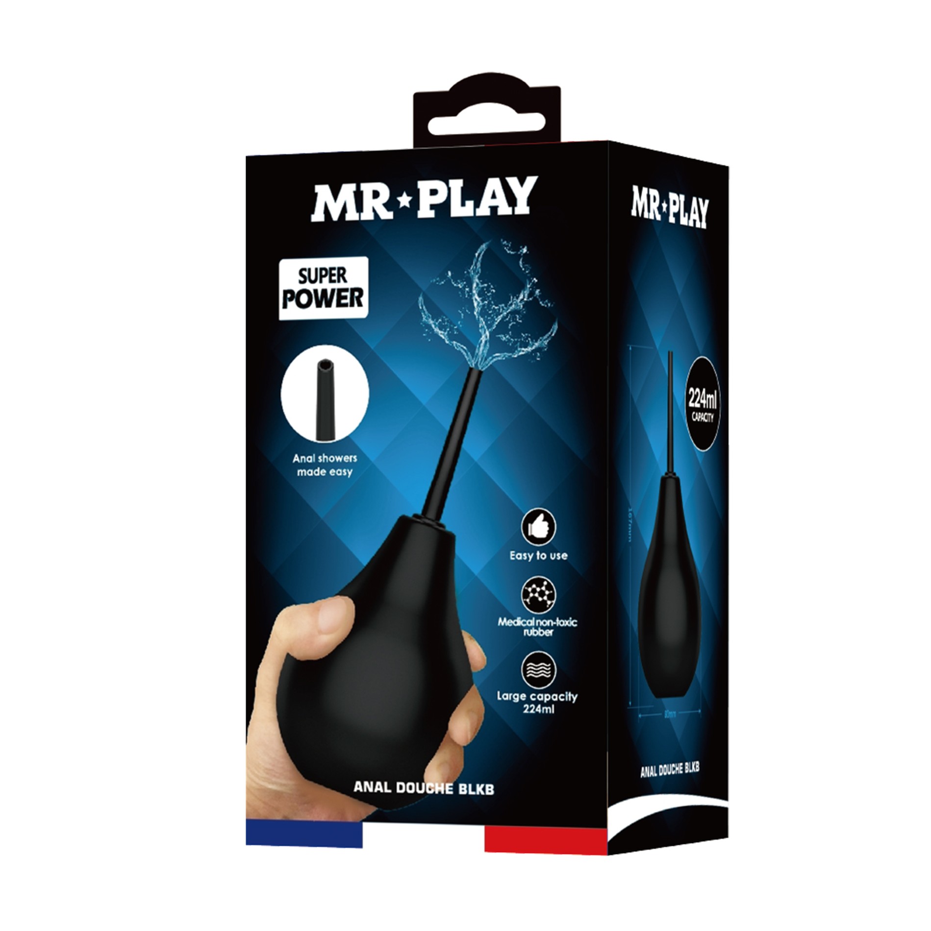 Анальний душ Pretty Love MR PLAY чорний, 224 мл