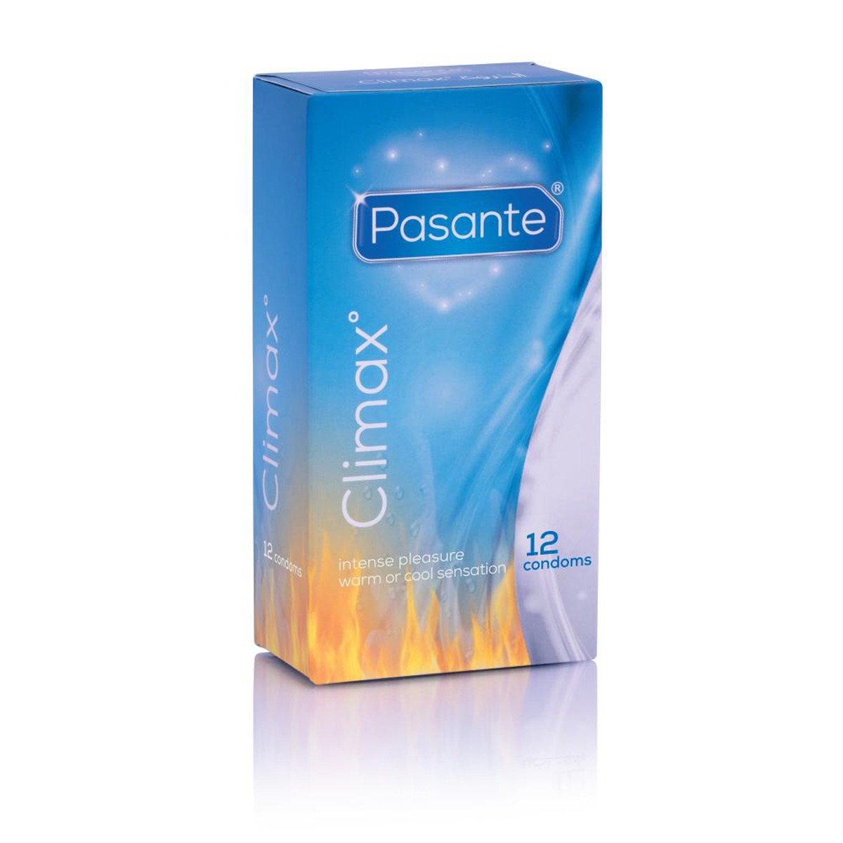 Презервативи ребристі Pasante Climax Condoms охолоджувальні та зігрівальні (ціна за упаковку, 12 шт)