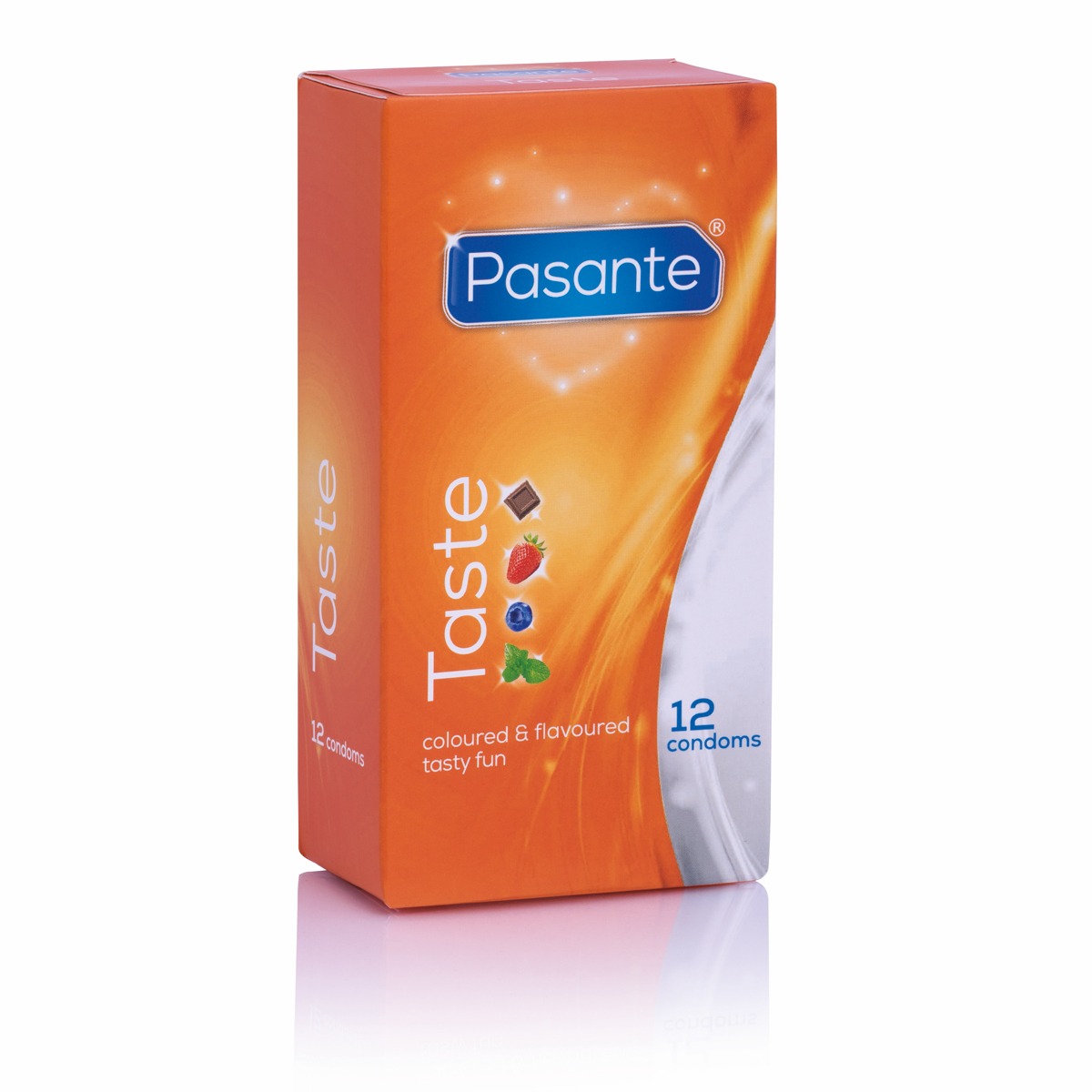 Презервативы оральные с разными вкусами Pasante Taste разноцветные (цена за упаковку, 12 шт)