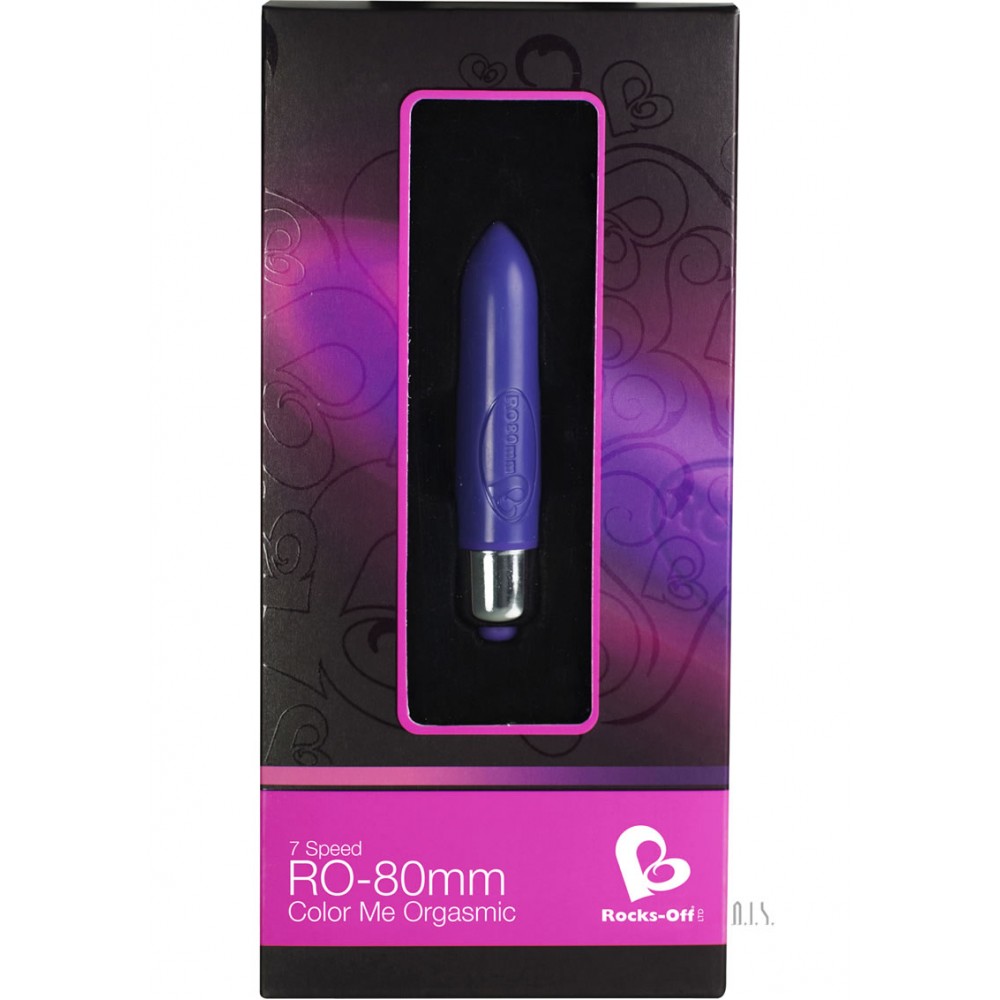 RO11302 Вибро-пуля ROCKS-OFF - RO-80MM 7-SPEED COLOUR CHANGING