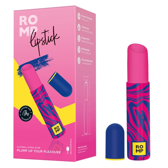 Кліторальний вібратор Romp Lipstick у вигляді губної памади, рожевий