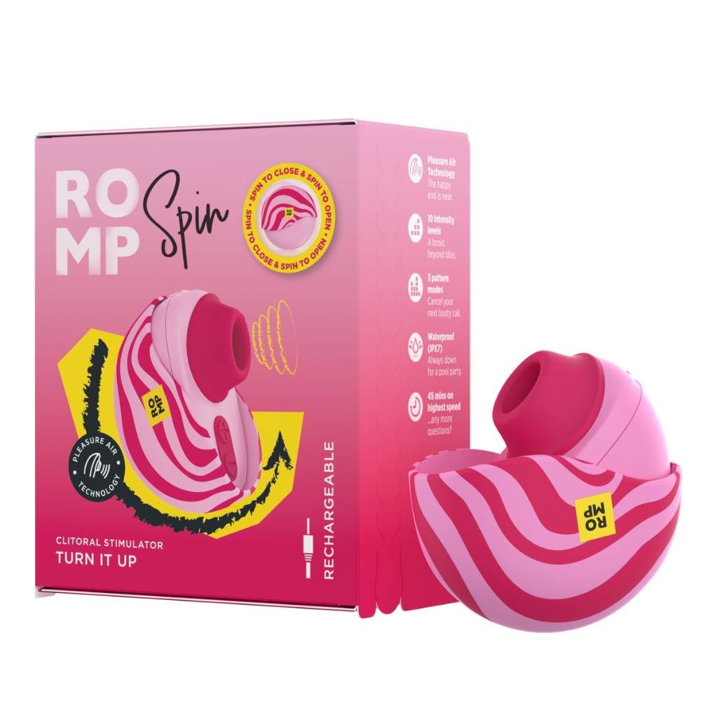 Вакуумний стимулятор клітора ROMP Spin в тревел-форматі, рожевий
