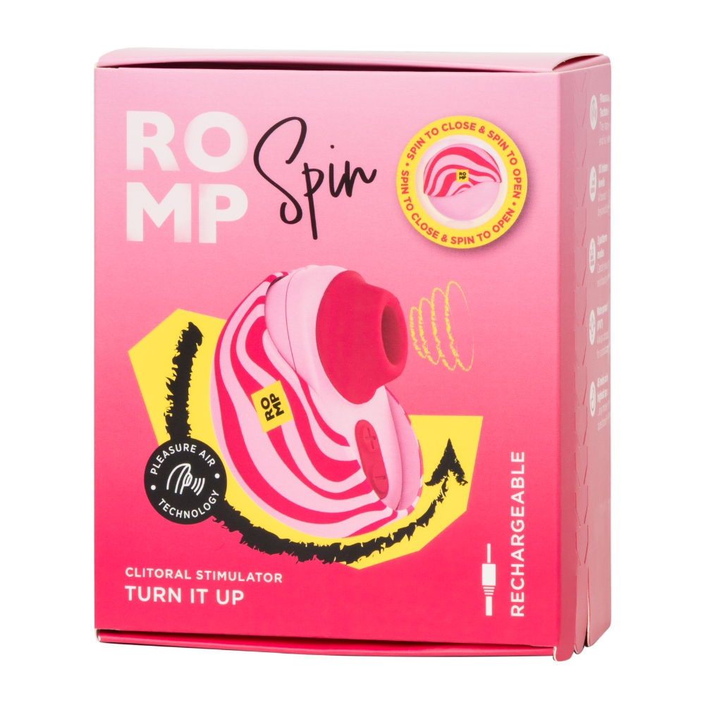 Вакуумний стимулятор клітора ROMP Spin в тревел-форматі, рожевий