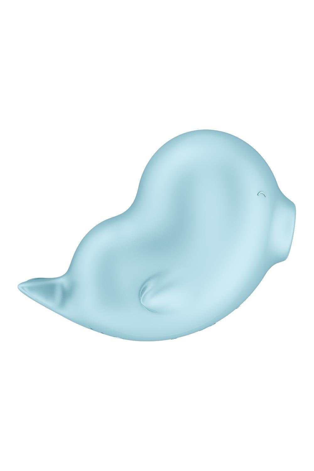 Вакуумный стимулятор Satisfyer Sassy Seal с вибрацией, голубой, 9.5 см