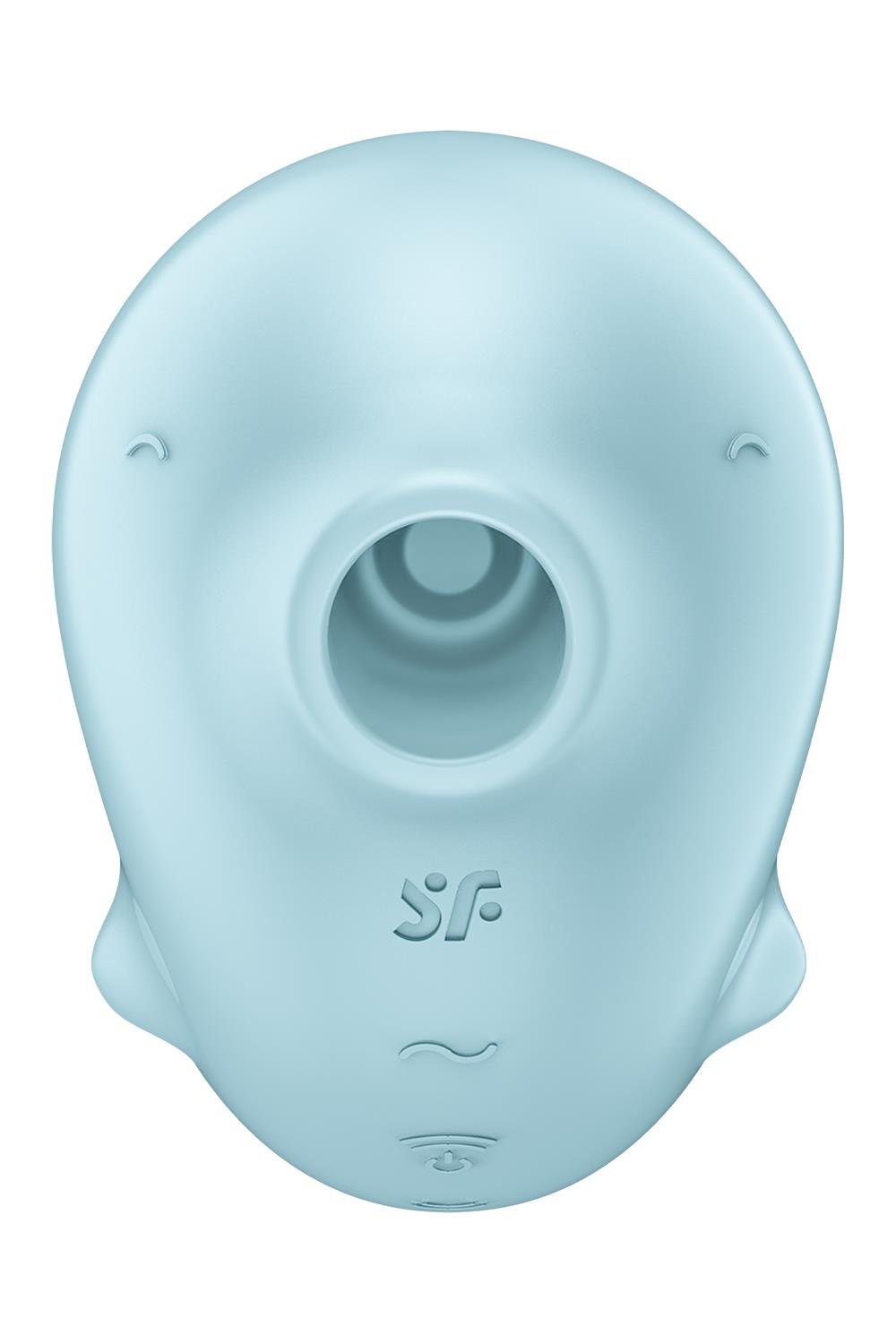 Вакуумный стимулятор Satisfyer Sassy Seal с вибрацией, голубой, 9.5 см