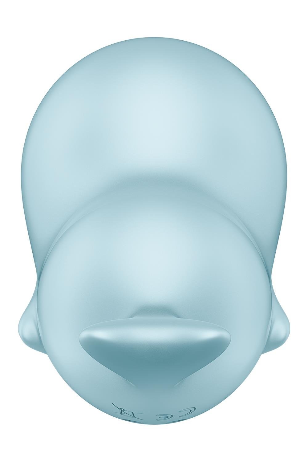 Вакуумный стимулятор Satisfyer Sassy Seal с вибрацией, голубой, 9.5 см