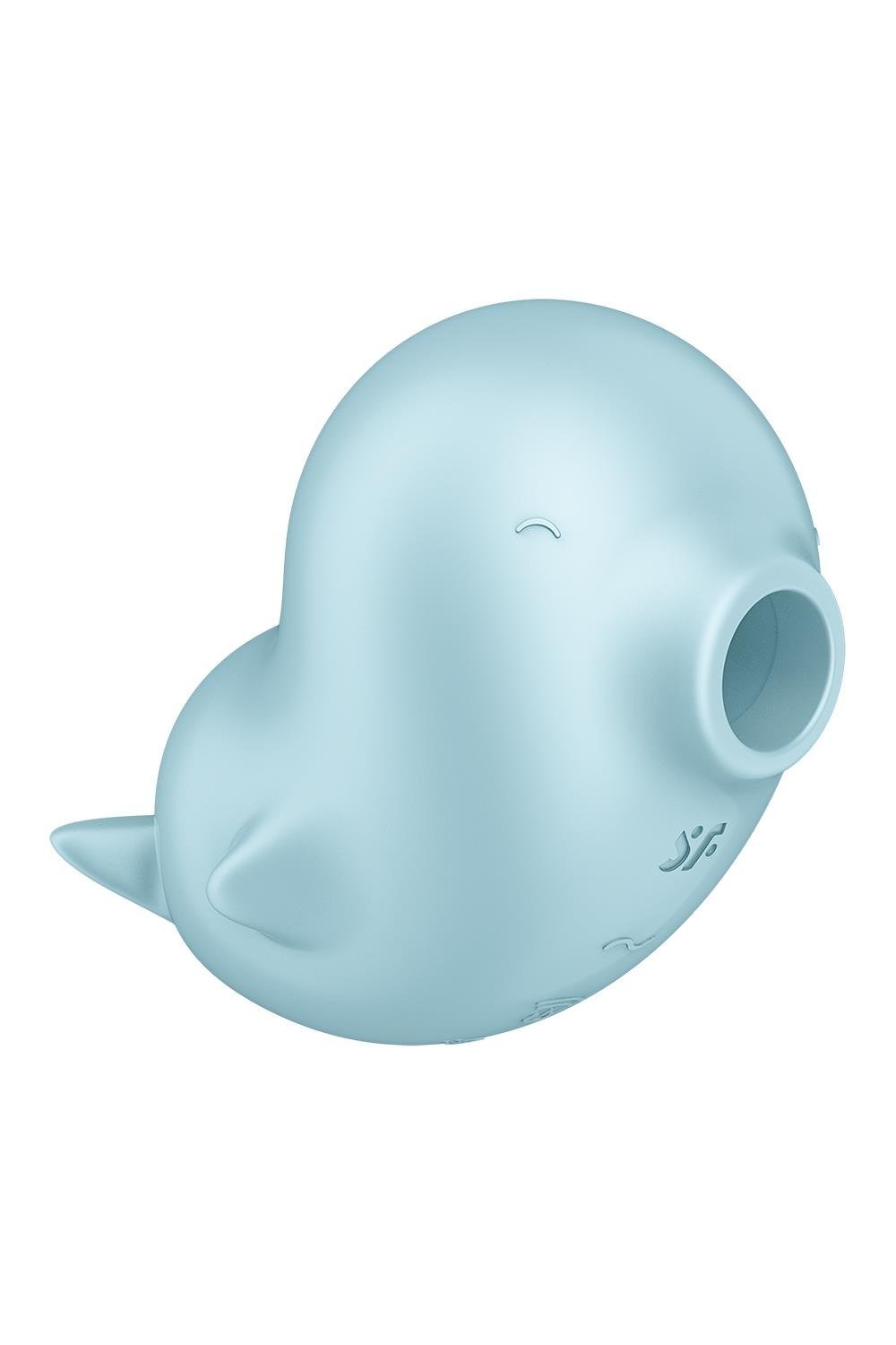 Вакуумный стимулятор Satisfyer Sassy Seal с вибрацией, голубой, 9.5 см