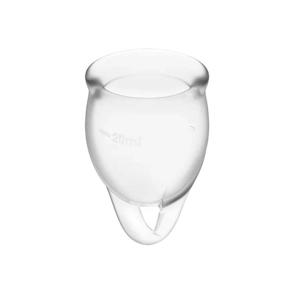 Набір менструальних чаш Satisfyer Feel Confident Menstrual Cup 15 мл та 20 мл, прозорі