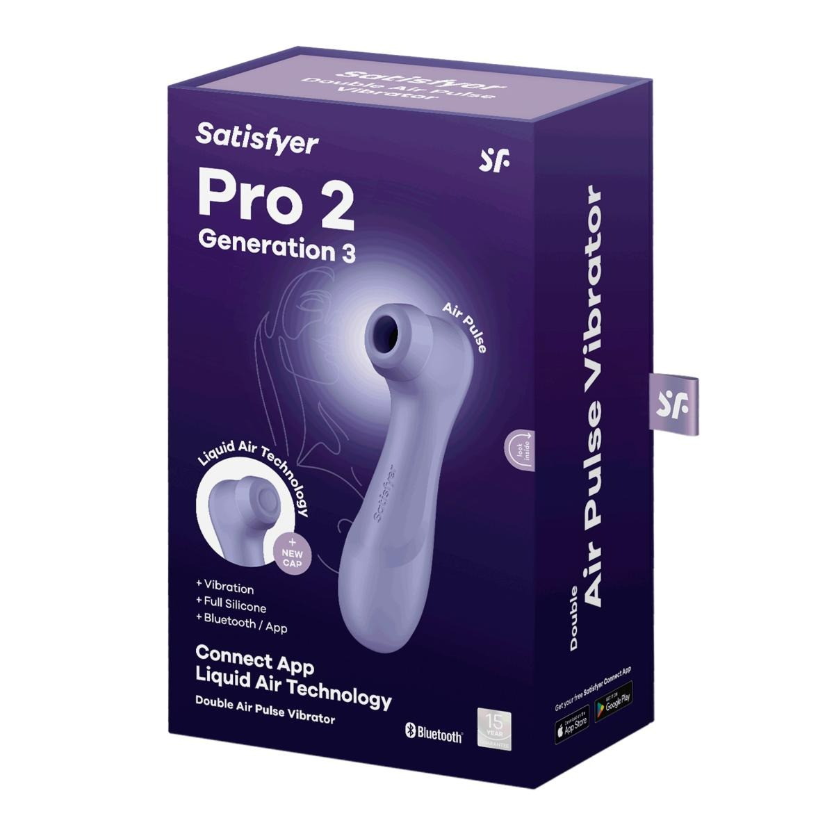 Вибратор клиторальный вакуумный SATISFYER PRO 2 поколения 3 С BLUETOOTH сиреневый