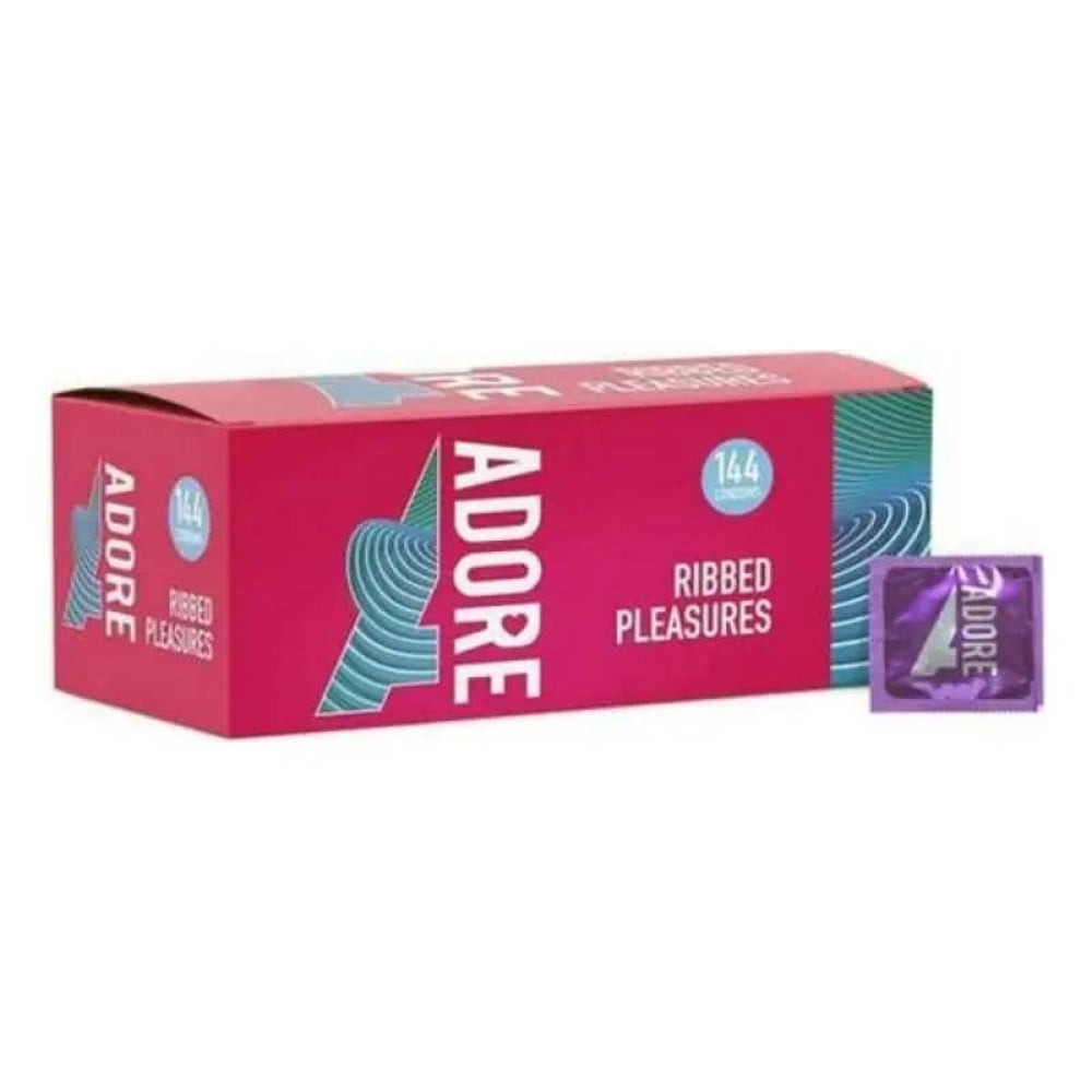 Презерватив суперміцний Pasante Adore Ribbed Pleasure 52 мм (ціна за 1 шт.)