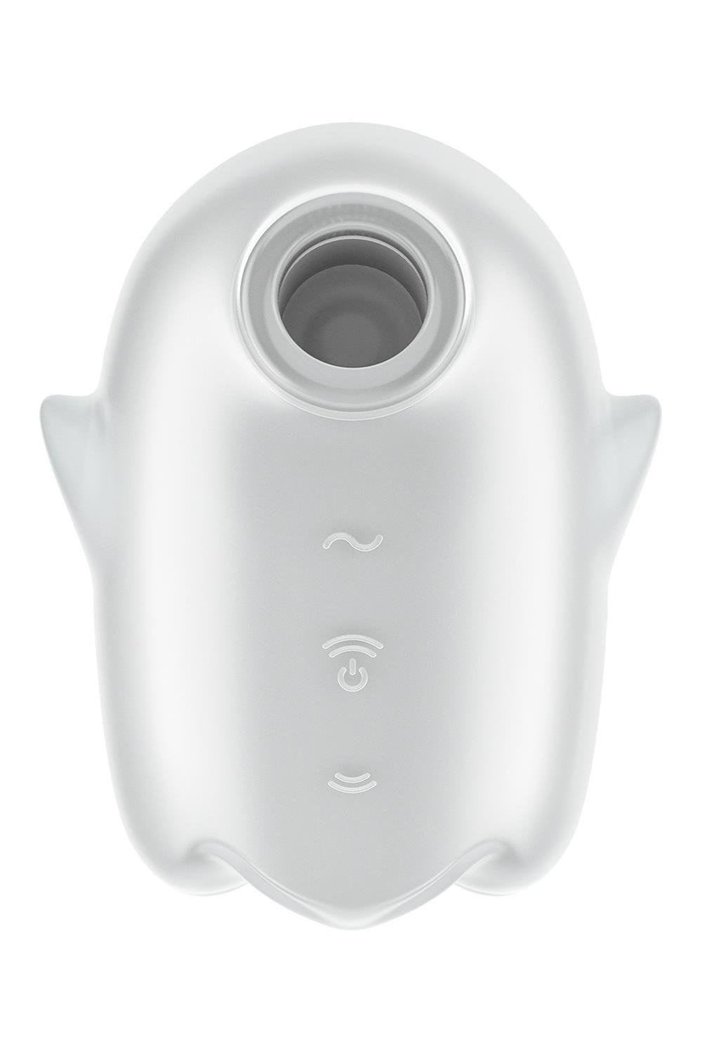 Вакуумний вібратор Satisfyer Glowing Ghost світиться у темряві, білий, 8.4 см.