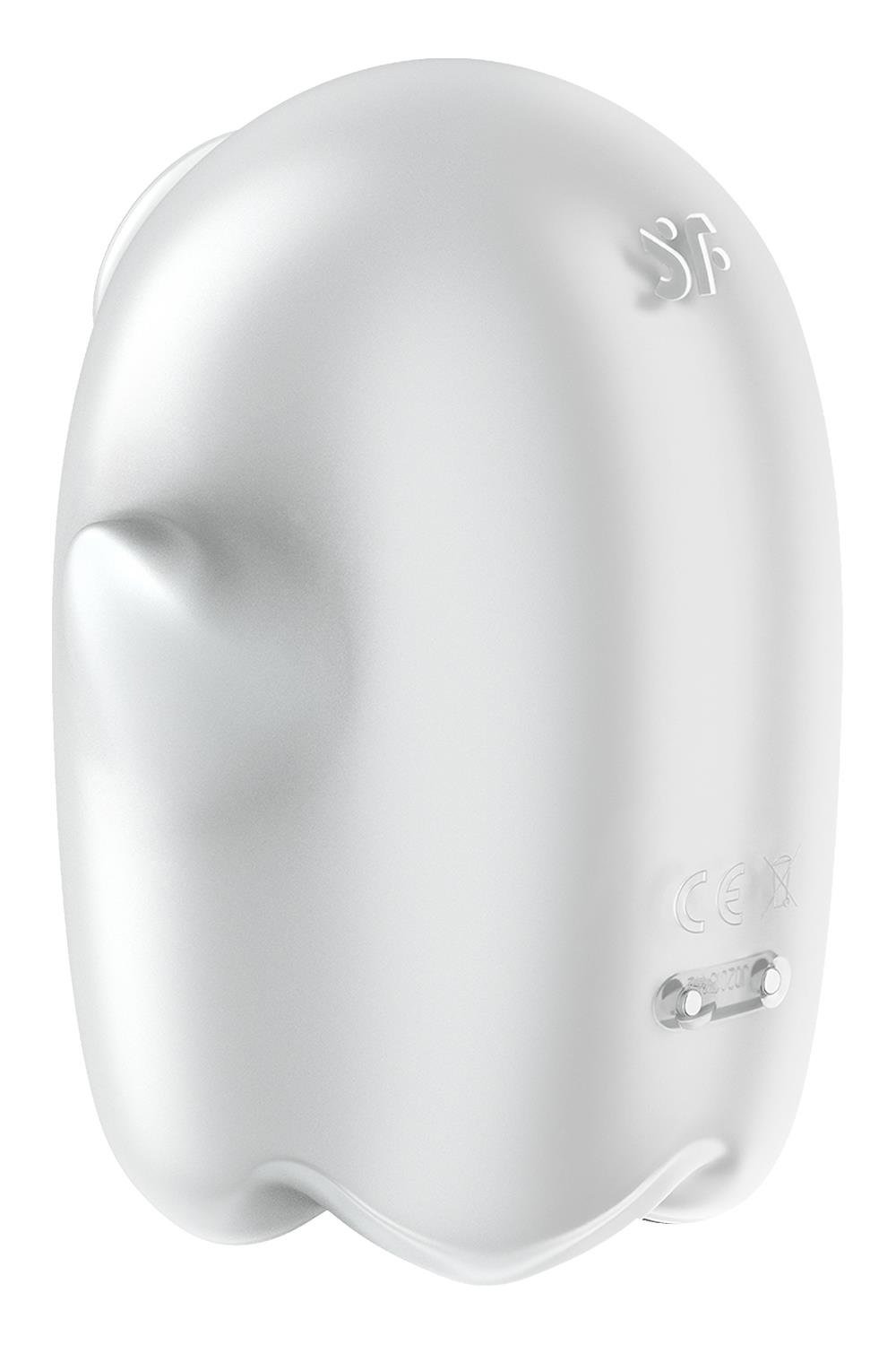 Вакуумний вібратор Satisfyer Glowing Ghost світиться у темряві, білий, 8.4 см.