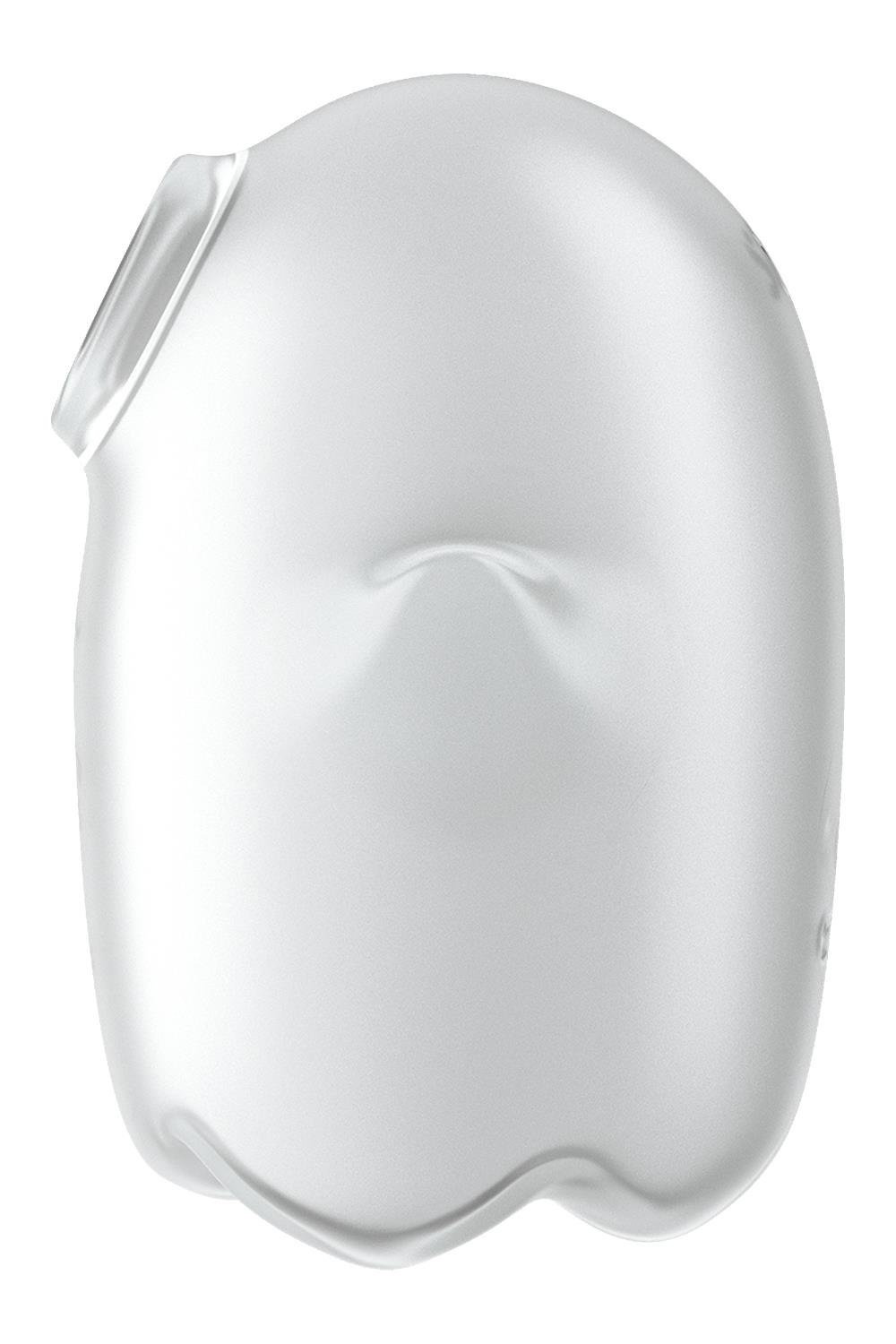 Вакуумний вібратор Satisfyer Glowing Ghost світиться у темряві, білий, 8.4 см.