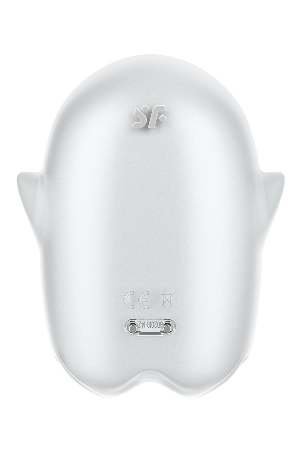 Вакуумний вібратор Satisfyer Glowing Ghost світиться у темряві, білий, 8.4 см.