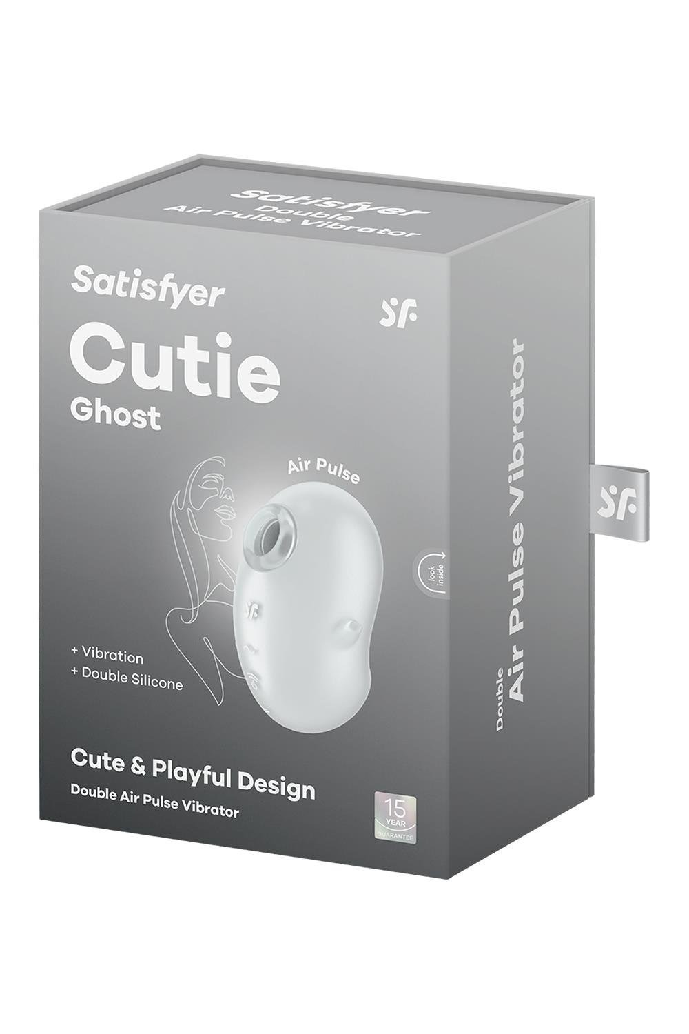 Вакуумний вібратор стимулятор Satisfyer Cutie Ghost білий, 9.1 см