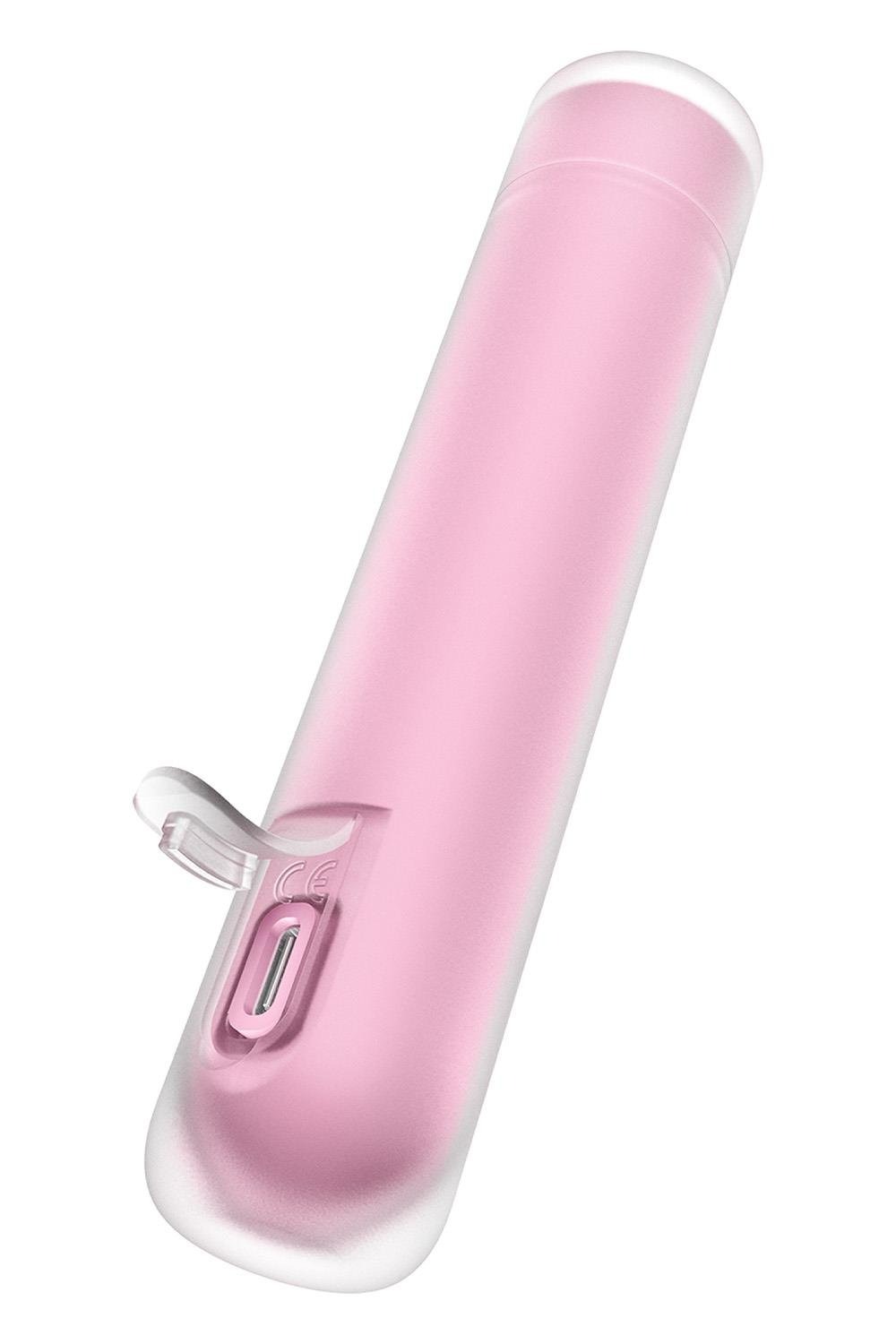 Вакуумний стимулятор Satisfyer First Kiss для клітора, рожевий, 12.5 х 2.5 см
