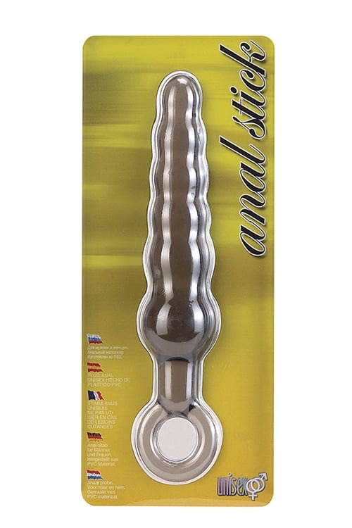 Анальна ялинка з утримувачем Seven Creations Anal Stick прозоро-сіра