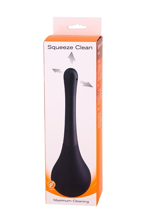 Анальна груша для очищення Seven Creations Squeeze Clean чорна