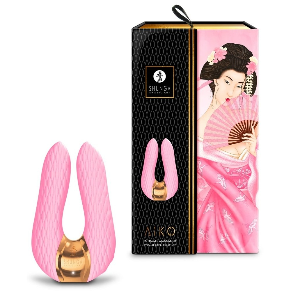 Вібратор для клітора Shunga Aiko, рожевий, 10.5 см х 6.5 см