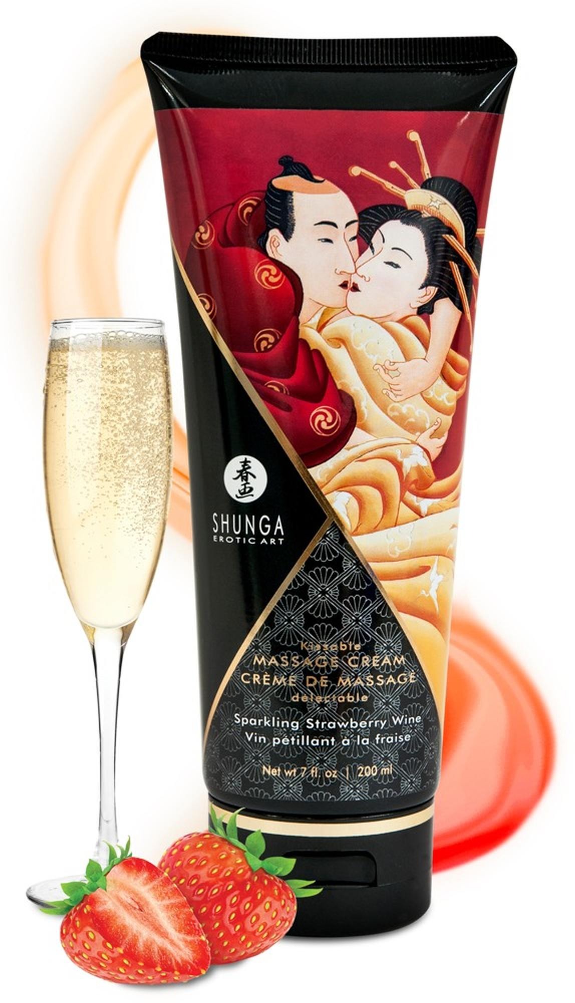 Масажний крем Shunga Strawberry Wine 200 мл