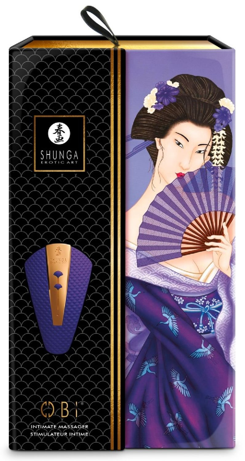 Вибратор для клитора Shunga Obi фиолетовый, 11.5 см x 7 см