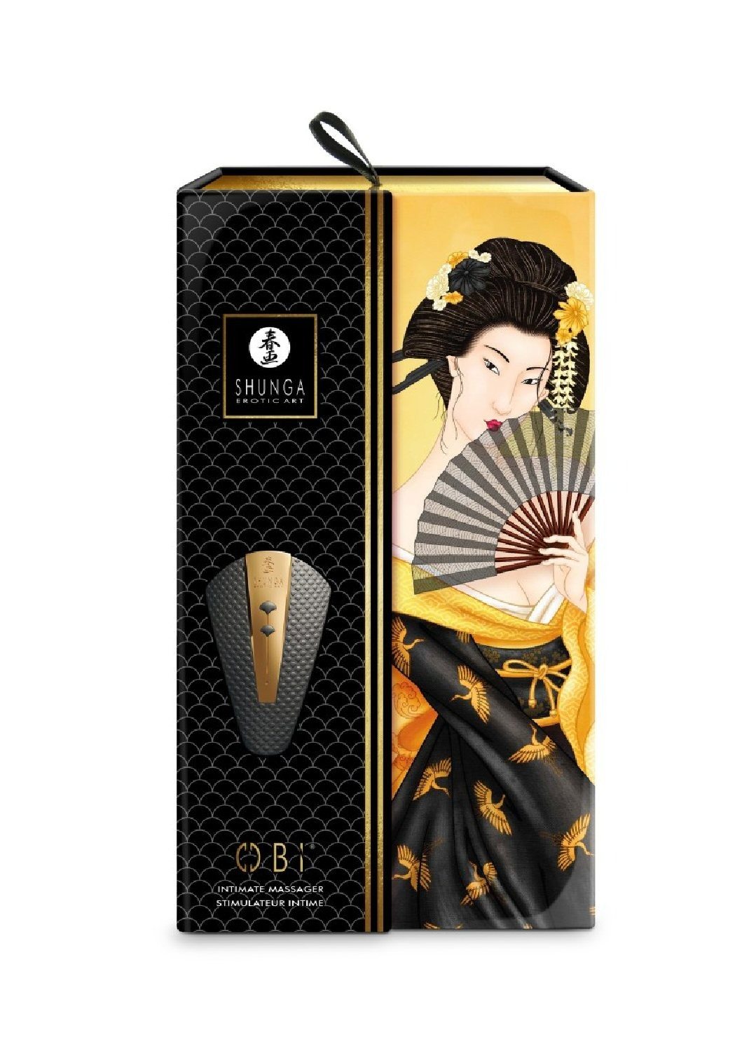 Вібратор для клітора Shunga Obi чорний, 11.5 см x 7 см