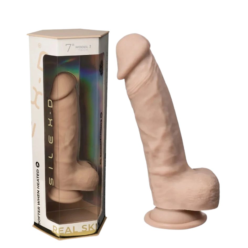 Фаллоимитатор реалистичный с мошонкой Silexd Real Skin Model 1 (7