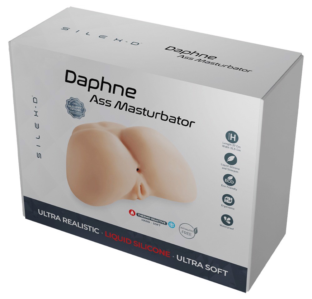 Мастурбатор напівторс термореактивний реалістичний Silexd Daphne Ass Masturbator у вигляді попи, тілесний