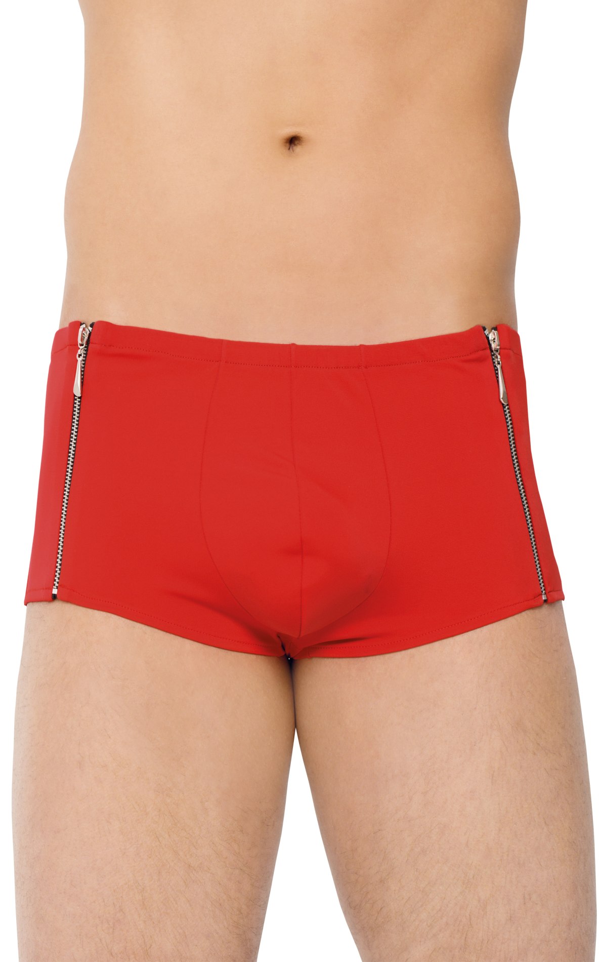 Труси-шорты с двумя декоративными молниями Soft Line Shorts 4500 красные, M