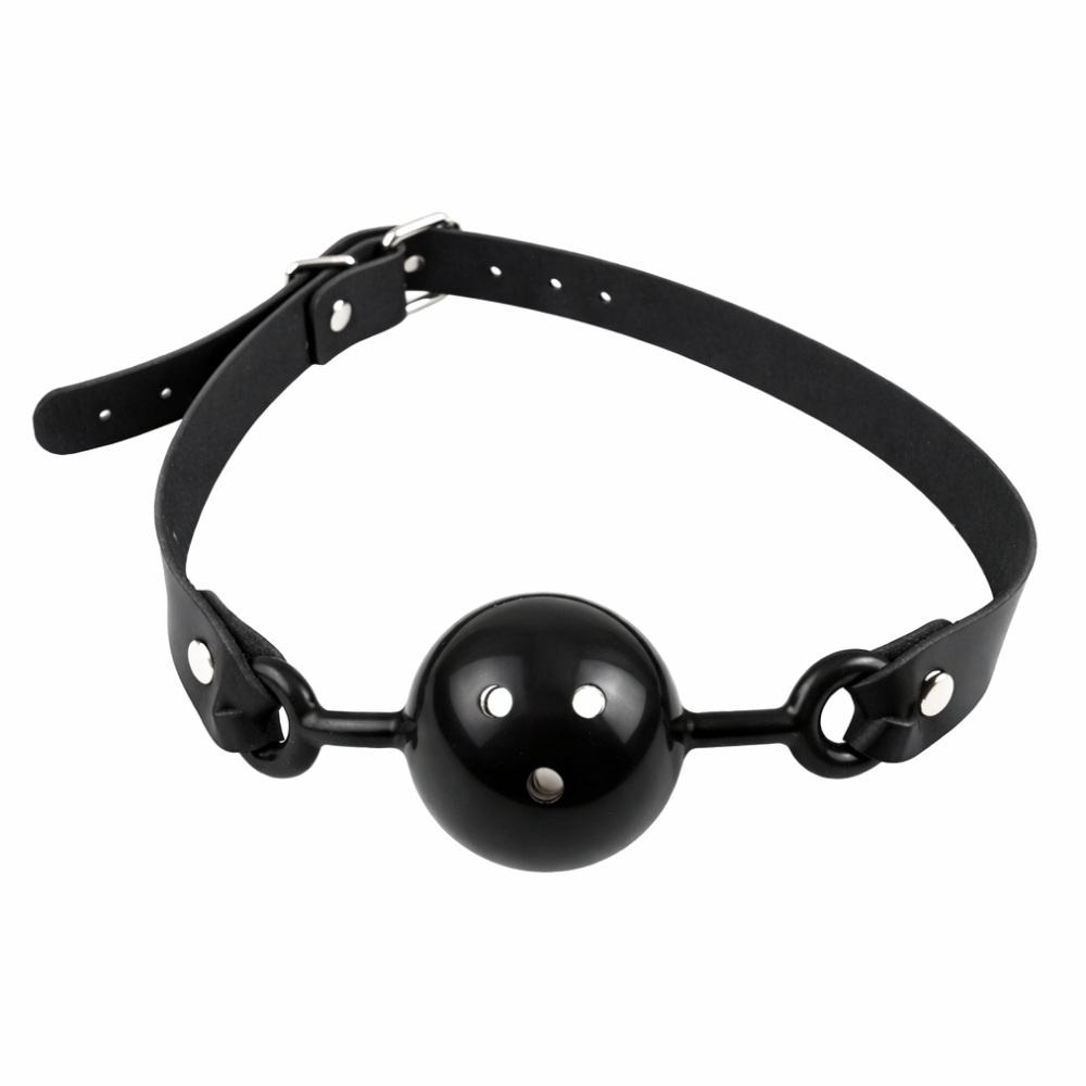 Кляп кулька DS Fetish з ремінцем, чорний