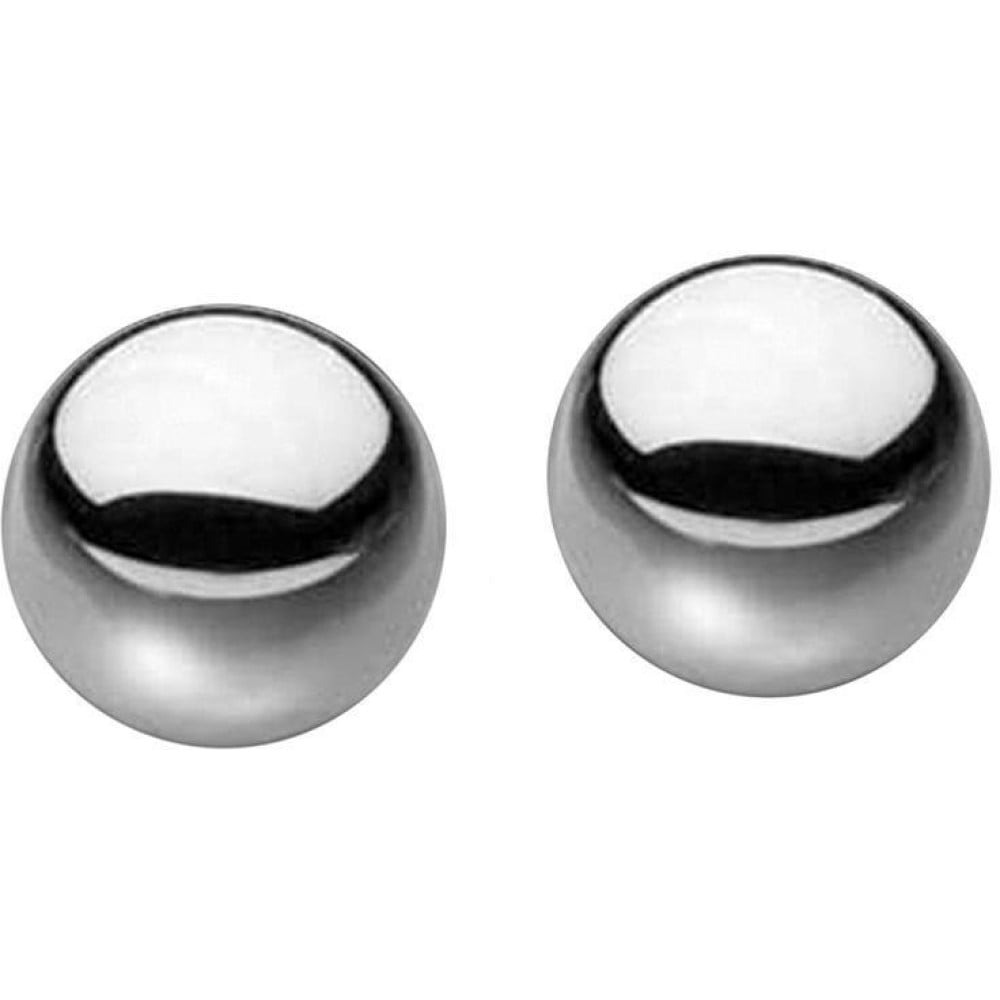 Вагинальные шарики из стали Sex & Mischief Steel Balls серебряные, 2.5 см