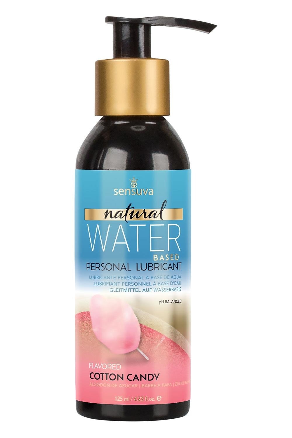 Лубрикант на водяній основі Sensuva Natural Water-Based Cotton Candy з ароматом цукрової вати, 125 мл